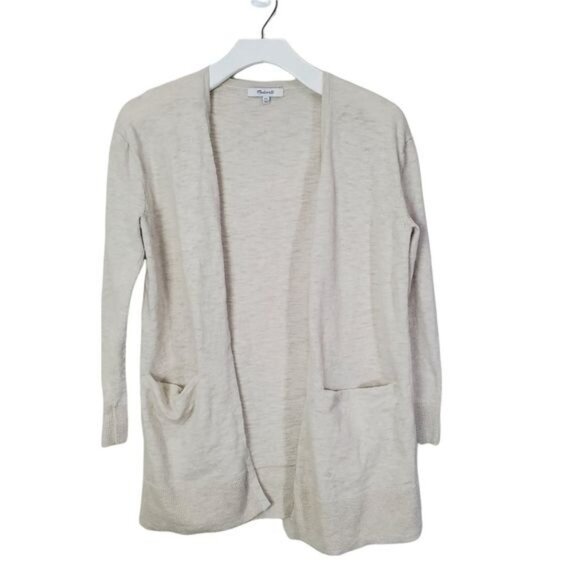 MADEWELL Womens Cardigan XXS Summer Ryder Duster Cream Neutral‎ Coastal Grandma - Picture 1 of 11